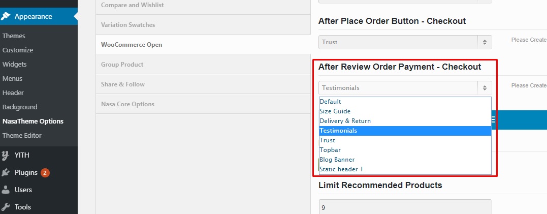 After Review Order Payment Options