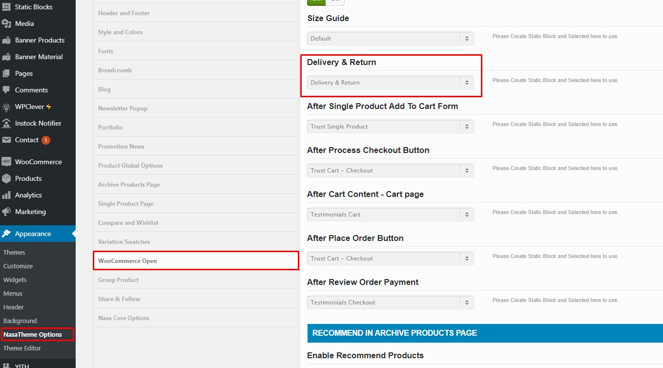 Delivery and Return Options